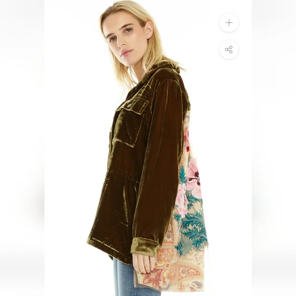 Aratta Silent Journey Velvet A Tulip Garden Jacket Size Small - Picture 3 of 12